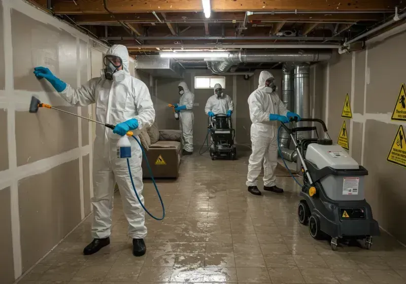 Basement Moisture Removal and Structural Drying process in Chesterton, IN